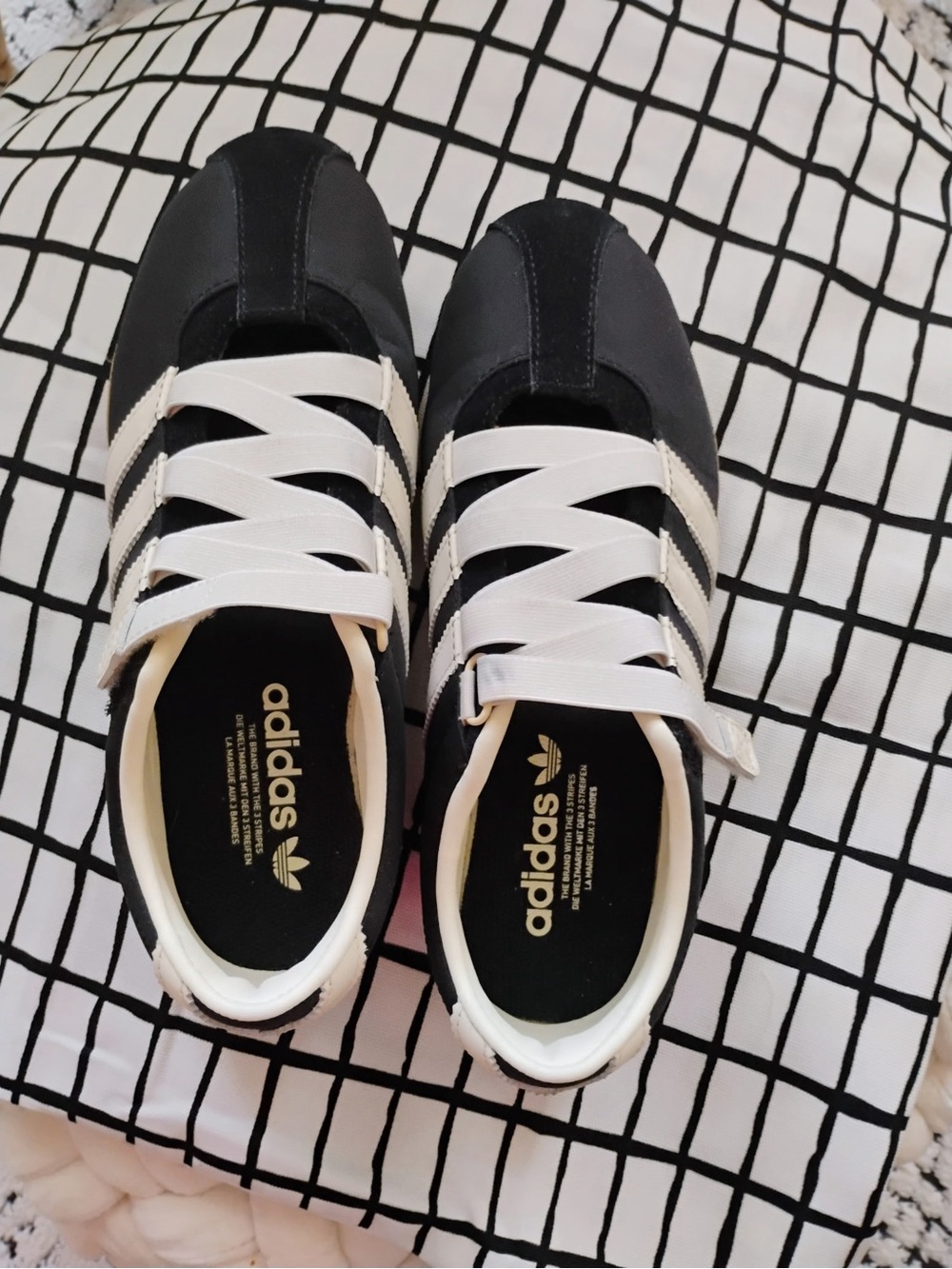 Adidas Black and White Tokyo Sneakers
